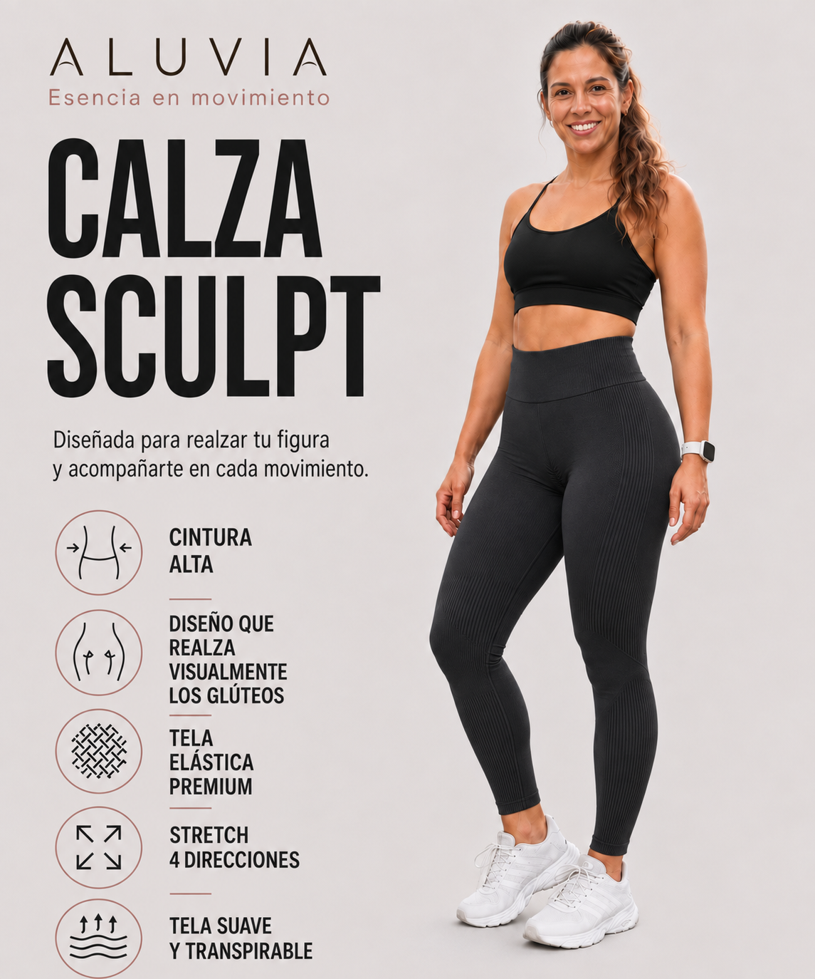 Calza Sculpt© - Realza. Contiene. Se mueve con vos.